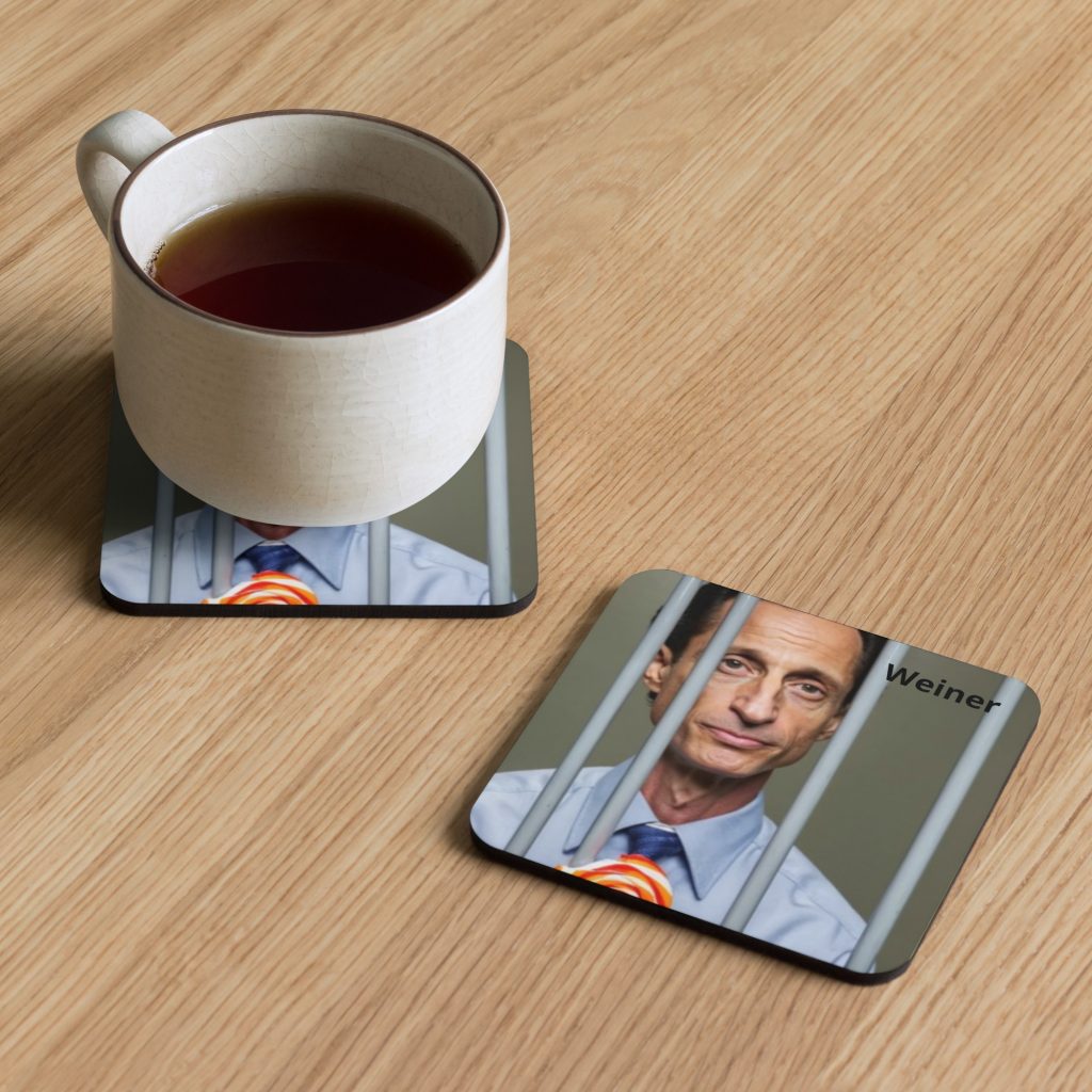 Anthony Weiner satire coaster